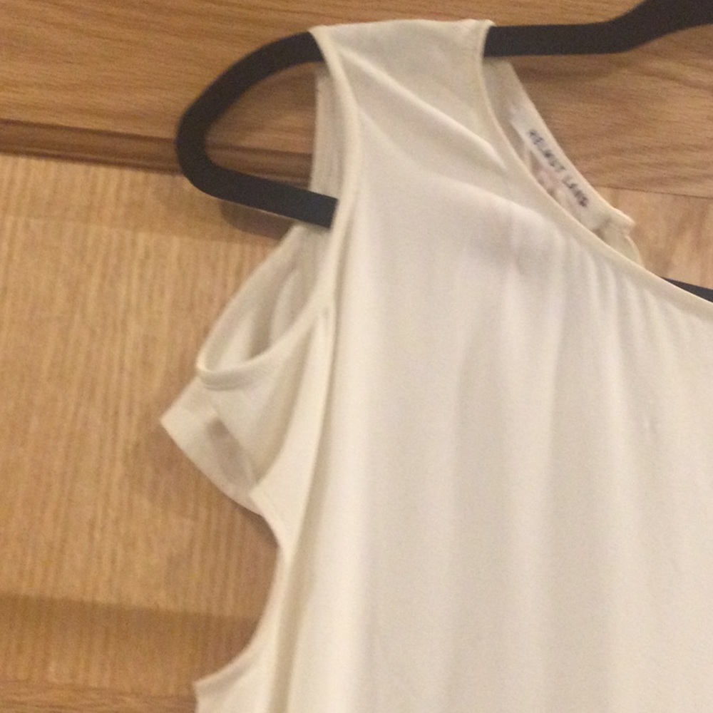 Helmut Lang Cold Shoulder Satin Back Crepe Dress - Picture 10 of 12